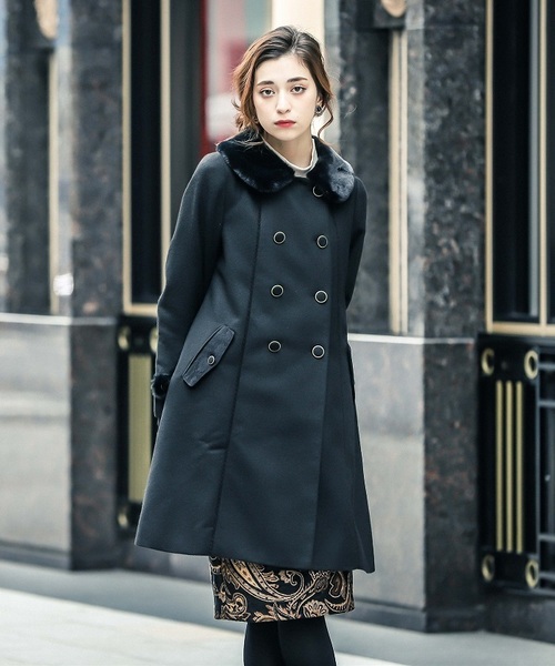 axes femme（アクシーズファム）の「W釦ロングコート（その他アウター