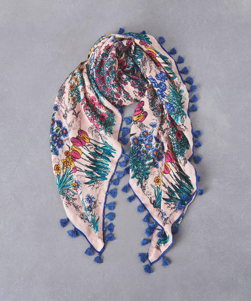 manipuri（マニプリ）の「＜manipuri（マニプリ）＞ポンポン ストール