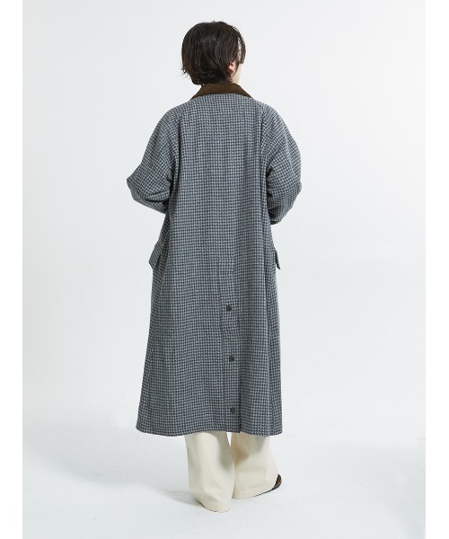 SNOWDON / スノードン】ウール チェック ロング コート'Japan