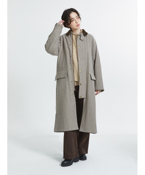 SNOWDON / スノードン】ウール チェック ロング コート'Japan