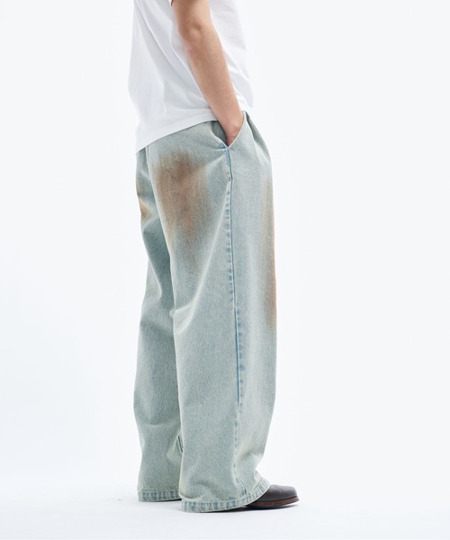 セール】2tuck wide denim / ツータックワイドデニム（デニムパンツ