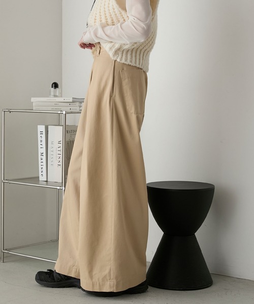 forksy.】スーパーワイド タックバギーチノパンツ forksy.│MONO-MART