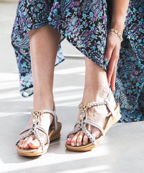 attagirl（アタガール）の「ビジューフラットサンダル（サンダル