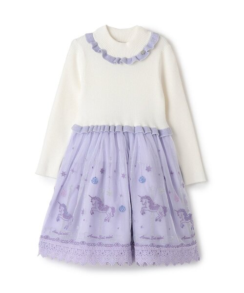 セール】ニットドッキングチュールワンピース（ワンピース）｜ANNA SUI