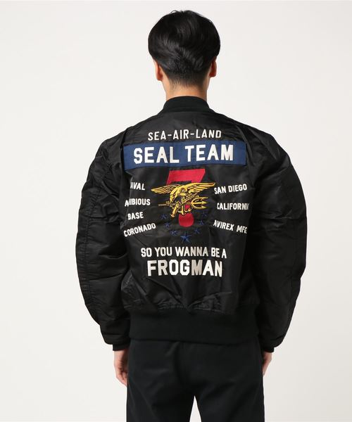 AVIREX MA-1 フライトジャケット 迷彩 SEAL TEAM 極美品】AVIREX MA-1