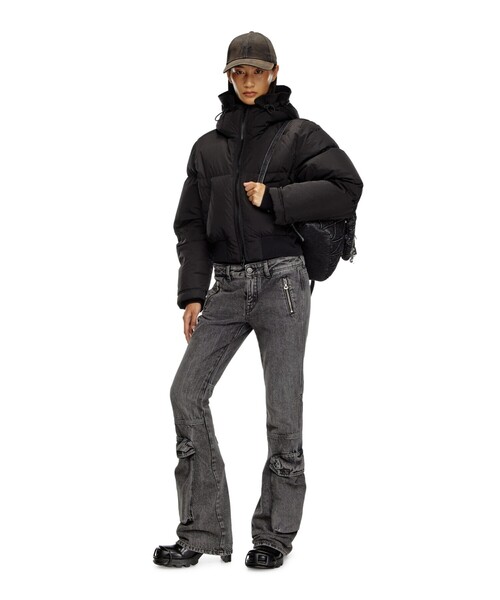 レディース ジップアップダウンジャケット ショート丈（ダウン