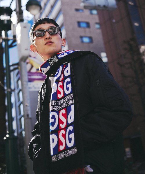 PSGxTieScarf】PSG*TieScarf Company Acrylic Scarf（マフラー