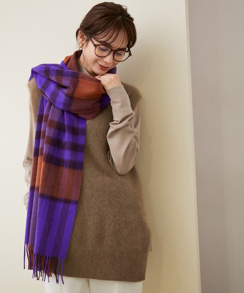 ROPE'（ロペ）の「チェック柄ウールストール（ストール/ショール