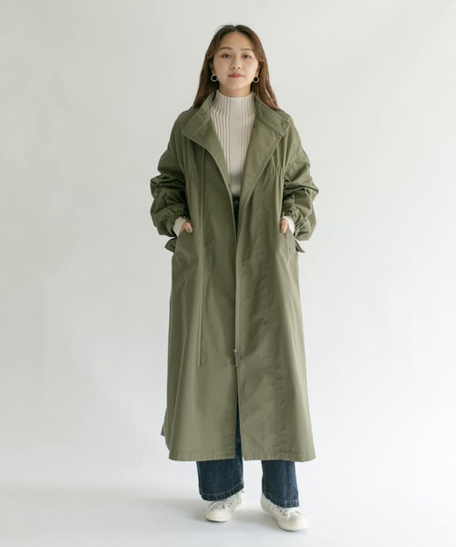 KBF（ケイビーエフ）の「BACKギャザーミリタリーコート（ミリタリー