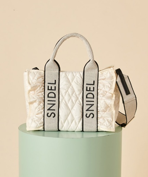 フリルキルティングロゴバッグ（ハンドバッグ）｜SNIDEL（スナイデル
