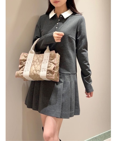 フリルキルティングロゴバッグ（ハンドバッグ）｜SNIDEL（スナイデル