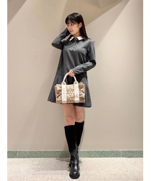 フリルキルティングロゴバッグ（ハンドバッグ）｜SNIDEL（スナイデル