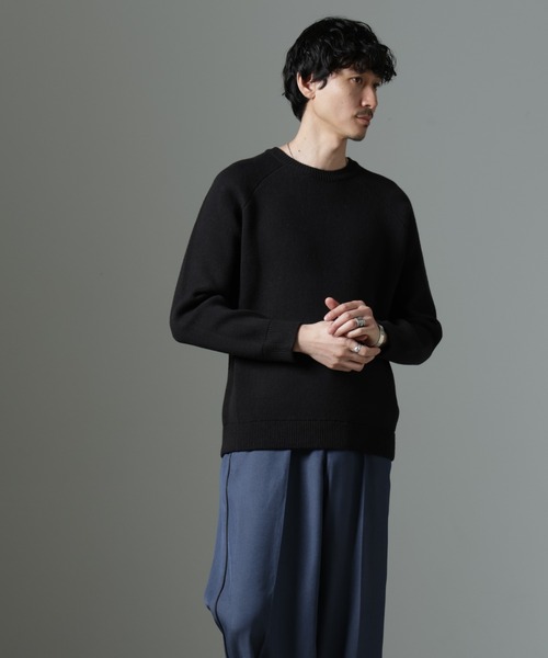 セール】ウォッシャブル ダブルフェイスニット（ニット/セーター