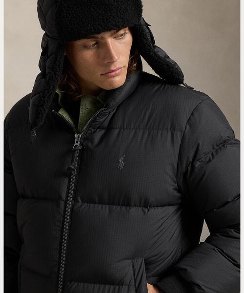 テクスチャード リップストップ ダウン ジャケット（ダウンジャケット