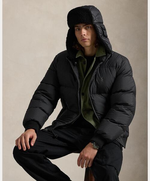 テクスチャード リップストップ ダウン ジャケット（ダウンジャケット