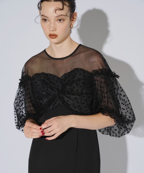 セール】フロッキードットワンピース / flocky dot one piece（ドレス