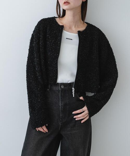 セール】『洗濯可』コードテープヤーンカーディガン（カーディガン