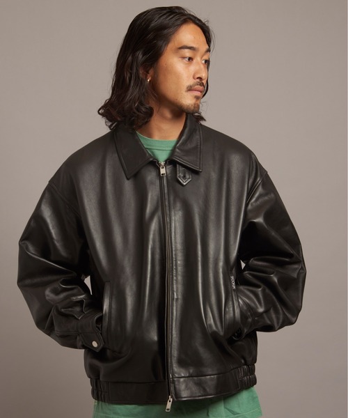 SKOOKUM.JE LAMB LEATHER ZIP JACKET（ライダースジャケット