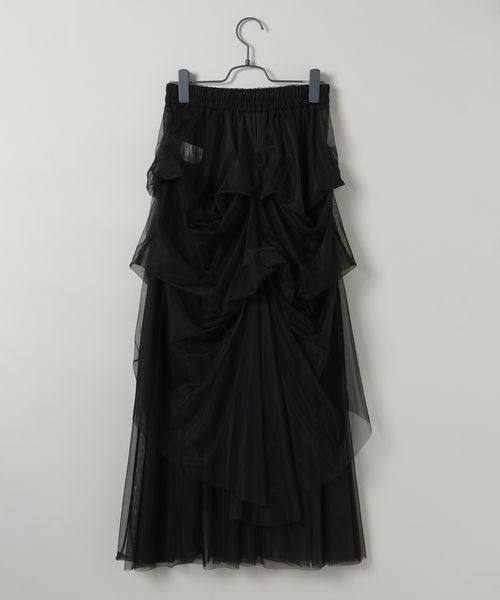 JEANASIS（ジーナシス）の「タックボリュームチュールスカート/105300