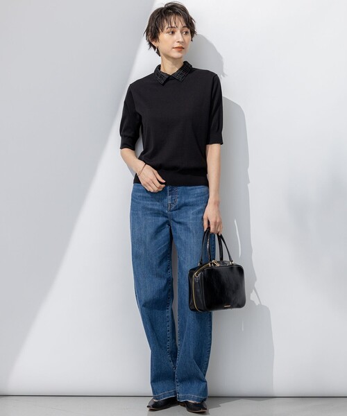 23区DENIM サマー ストレート ワイド パンツ（デニムパンツ）｜23区 S