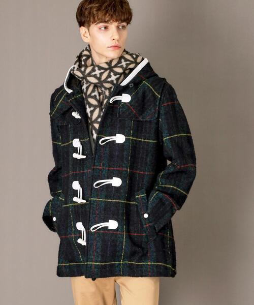 セール】タータンチェック ダッフルジャケット（ダッフルコート