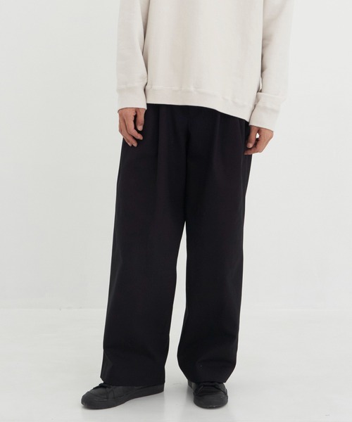 MARKAWARE】TRIPLE PLEATED WIDE TROUSERS(オーガニックコットン