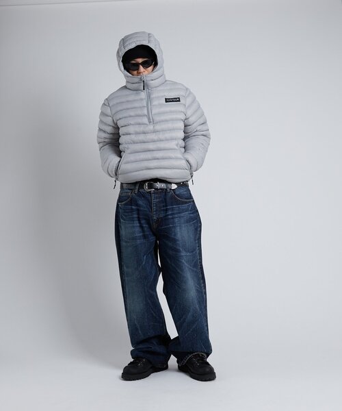 セール】【Sourcream】中綿ハーフジップフードプルオーバー（ブルゾン