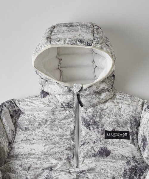 セール】【Sourcream】中綿ハーフジップフードプルオーバー（ブルゾン