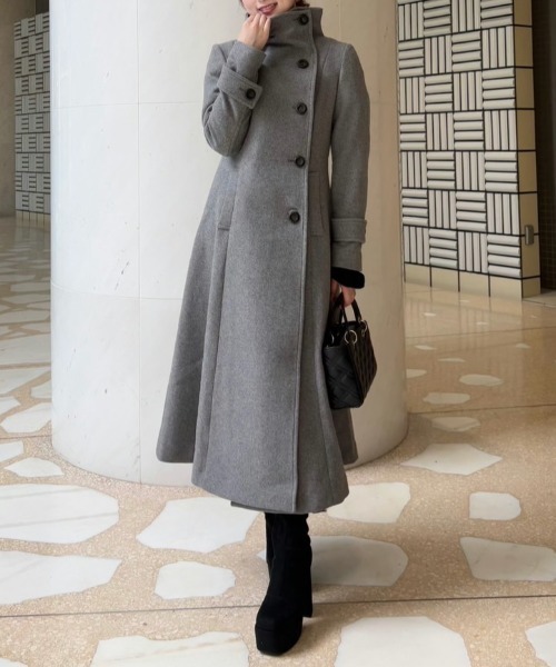 25オーバーネックシンデレララインコート 秋服 冬服（ステンカラー