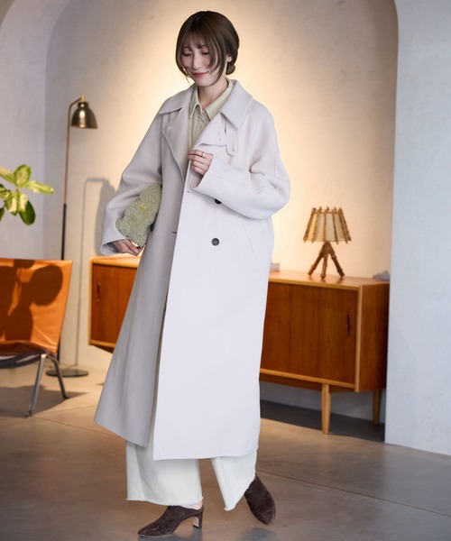 リバーダブルロングコート（ステンカラーコート）｜BABYLONE（バビロン