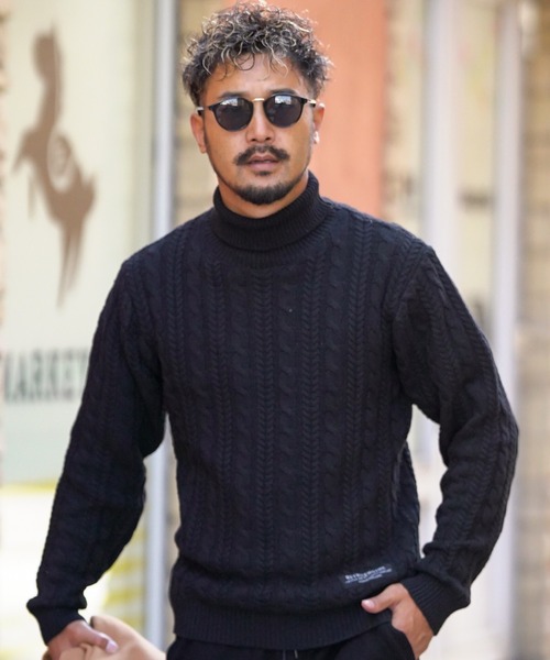 RTEG23ケーブルタートルニット（ニット/セーター）｜adamsJUGGLER