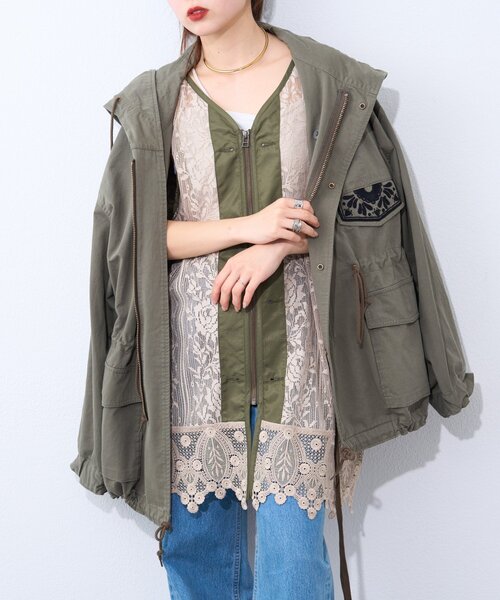 セール】【etsinta】レースベスト付モッズコート（その他アウター