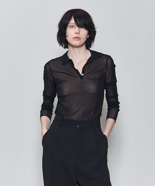 6（ロク）の「＜6(ROKU)＞ナイロン チュール シャツ プルオーバー（T