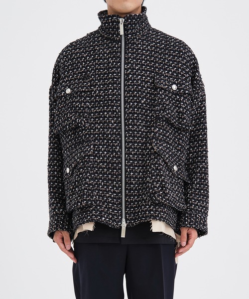 sulvam / サルバム】FANCY TWEED OVER BLOUSON/ファンシーツイード