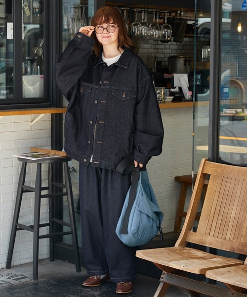 ビッグシルエットシンチバックデザインデニムジャケット MONO-MART