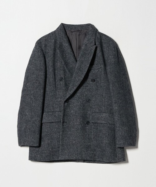 セール】毛ブレンド ヘリンボーン ジャケットコート（テーラード