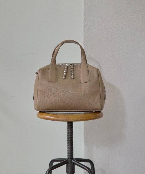 セール】《本革/ショルダー付き》スタッズボストンバッグ（ボストン