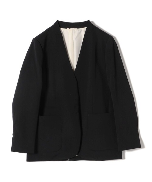 セール】SHIPS Primary Navy Label: セミ フォーマル 梳毛 カラーレス