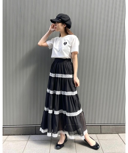 epine（エピヌ）の「chiffon lace tiered long skirt（スカート）」 - WEAR