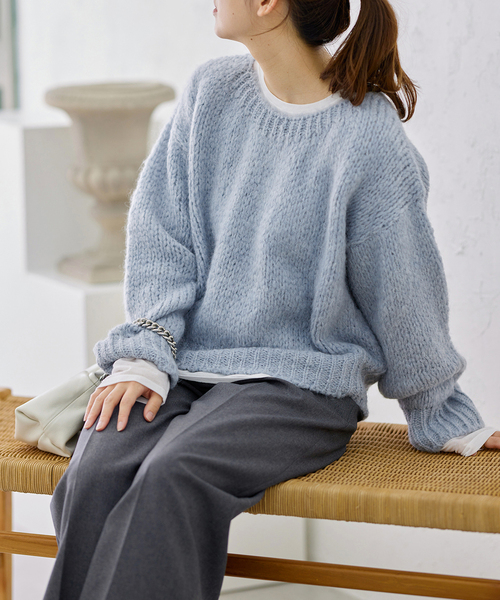 別注【TRICOTS JEANMARC】クロップドニットプルオーバー（ニット