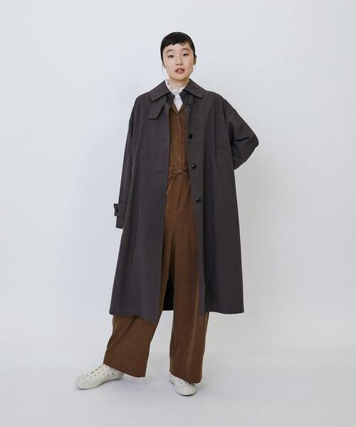 グランジコットンポプリンステンカラーコート（ステンカラーコート