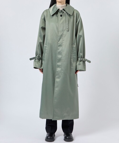 08sircus/08サーカス】Satin padded long coat/サテンパデッドロング
