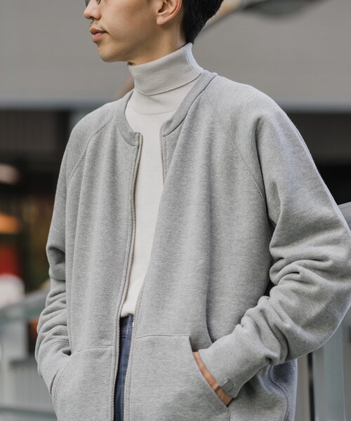 LOOPWHEELER for LOWERCASE】ライトツリウラケ ZIPカーディガン