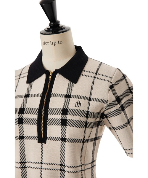 Her lip to（ハーリップトゥー）の「Trois Logo Knit Mini Dress