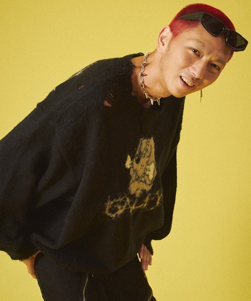 GALFY（ガルフィー）の「【GALFY/ガルフィー】ボロボロカートニット