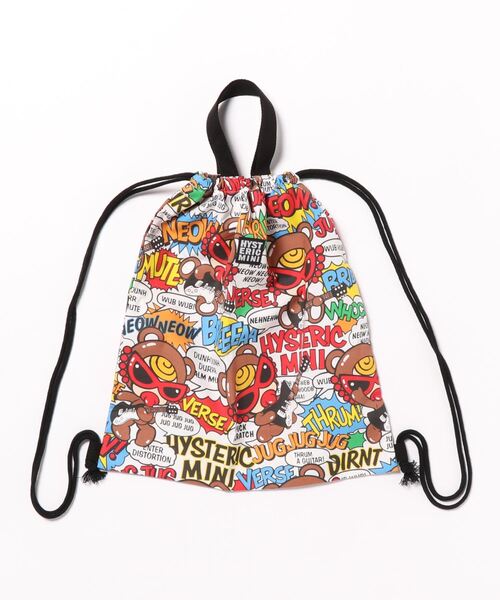 HYSTERIC MINI（ヒステリックミニ）の「TEDDY ROCKS総柄ナップサック