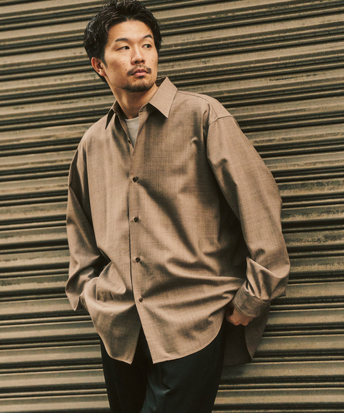 LE JAPON ATELIER】 Akita レギュラーウールシャツ（シャツ/ブラウス