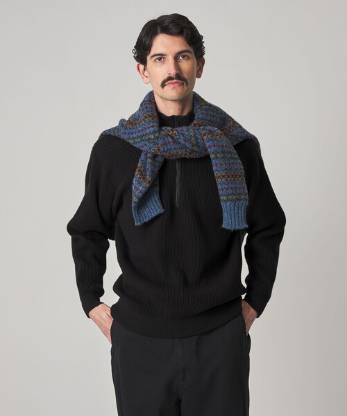 セール】＜Steven Alan＞ T/C 9G アゼ ハーフジップ ドライバーズ