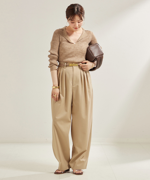 追加》TAILOR COLLAR RIB プルオーバー（ニット/セーター）｜Plage