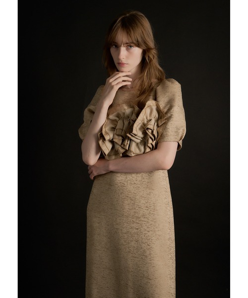 Wavy frill bustier jacquard dress（ドレス）｜LE'RURE（リルアー）の